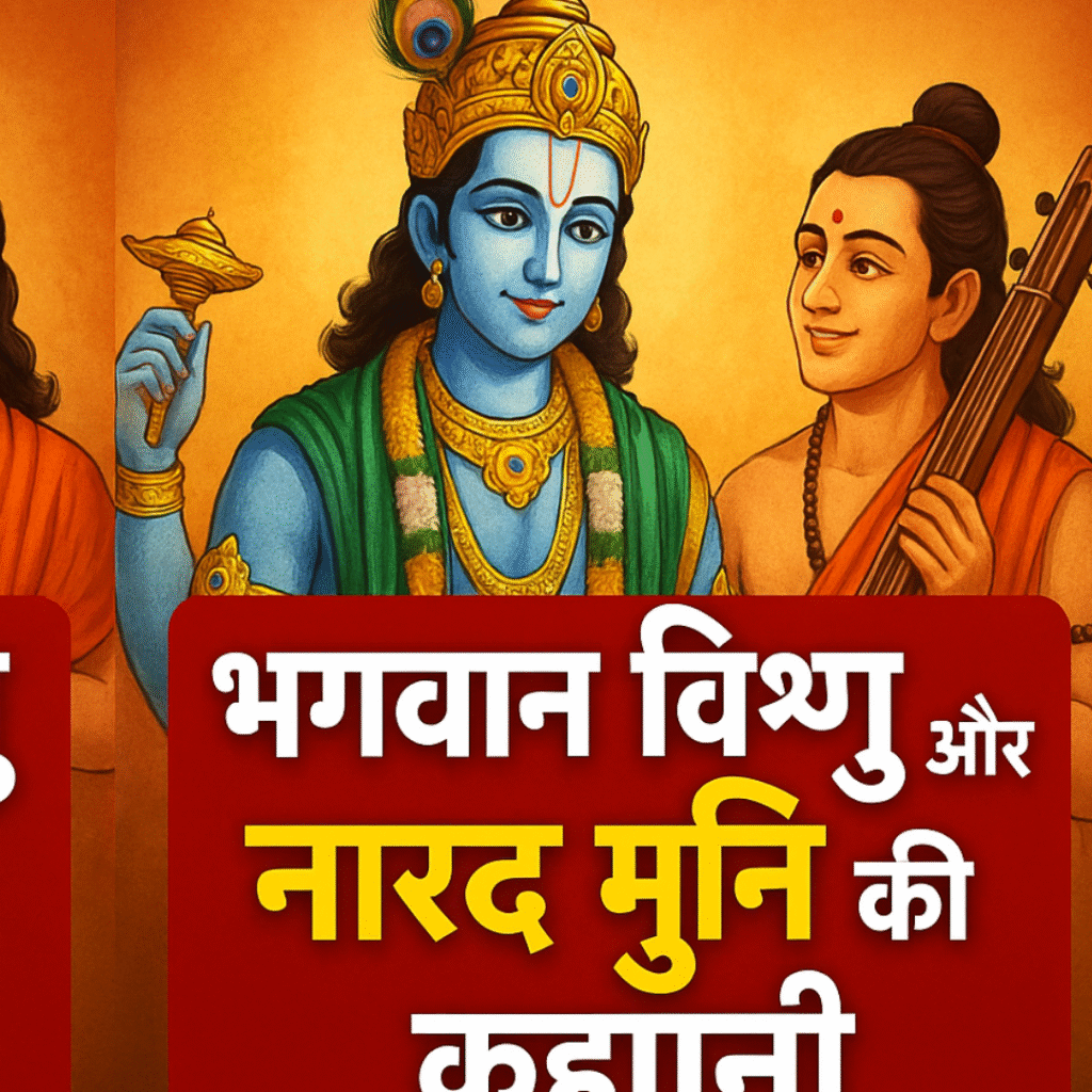 भगवान विष्णु का दिव्य स्वरूप – पौराणिक कथा चित्र.”