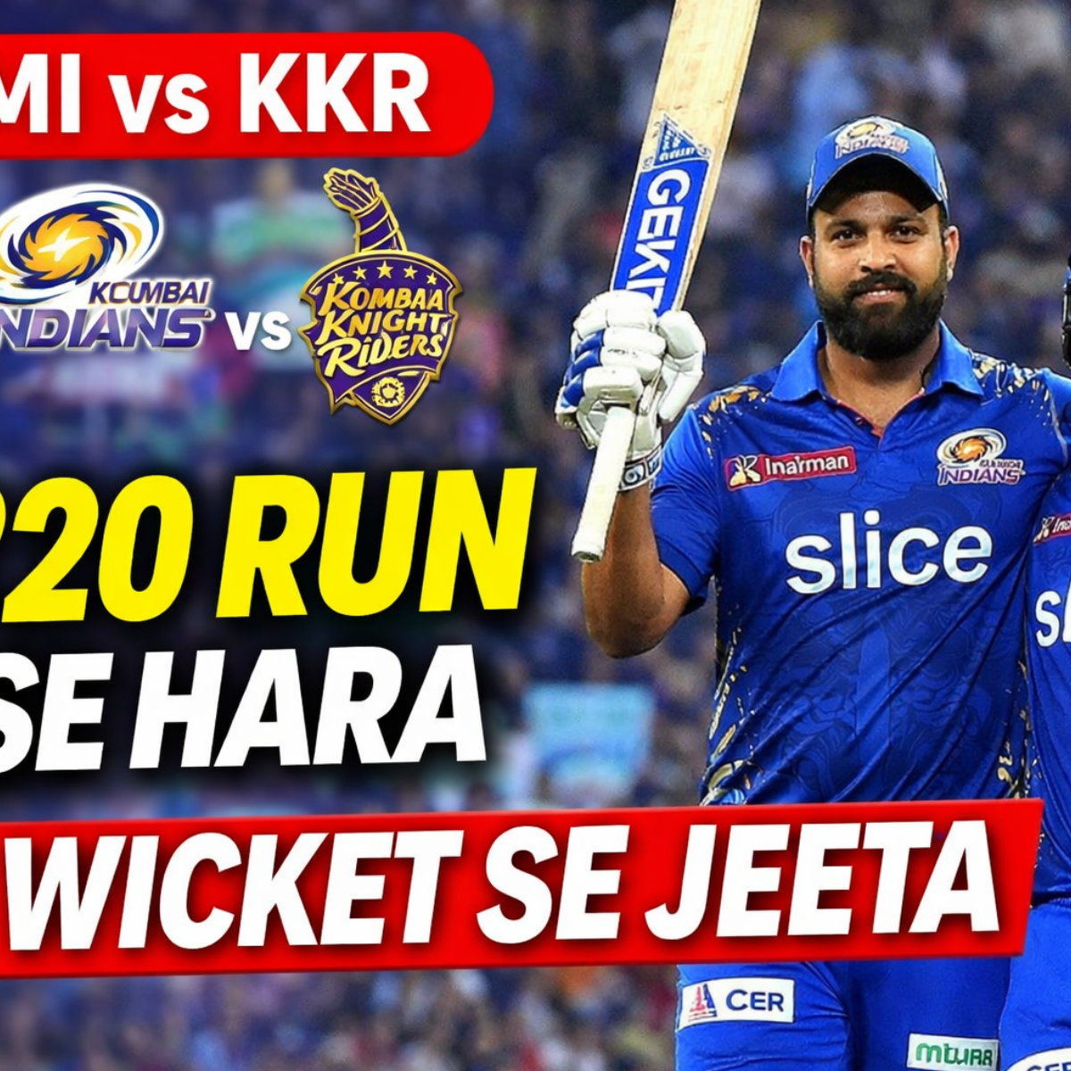 MI vs KKR Tata IPL 2026 match result