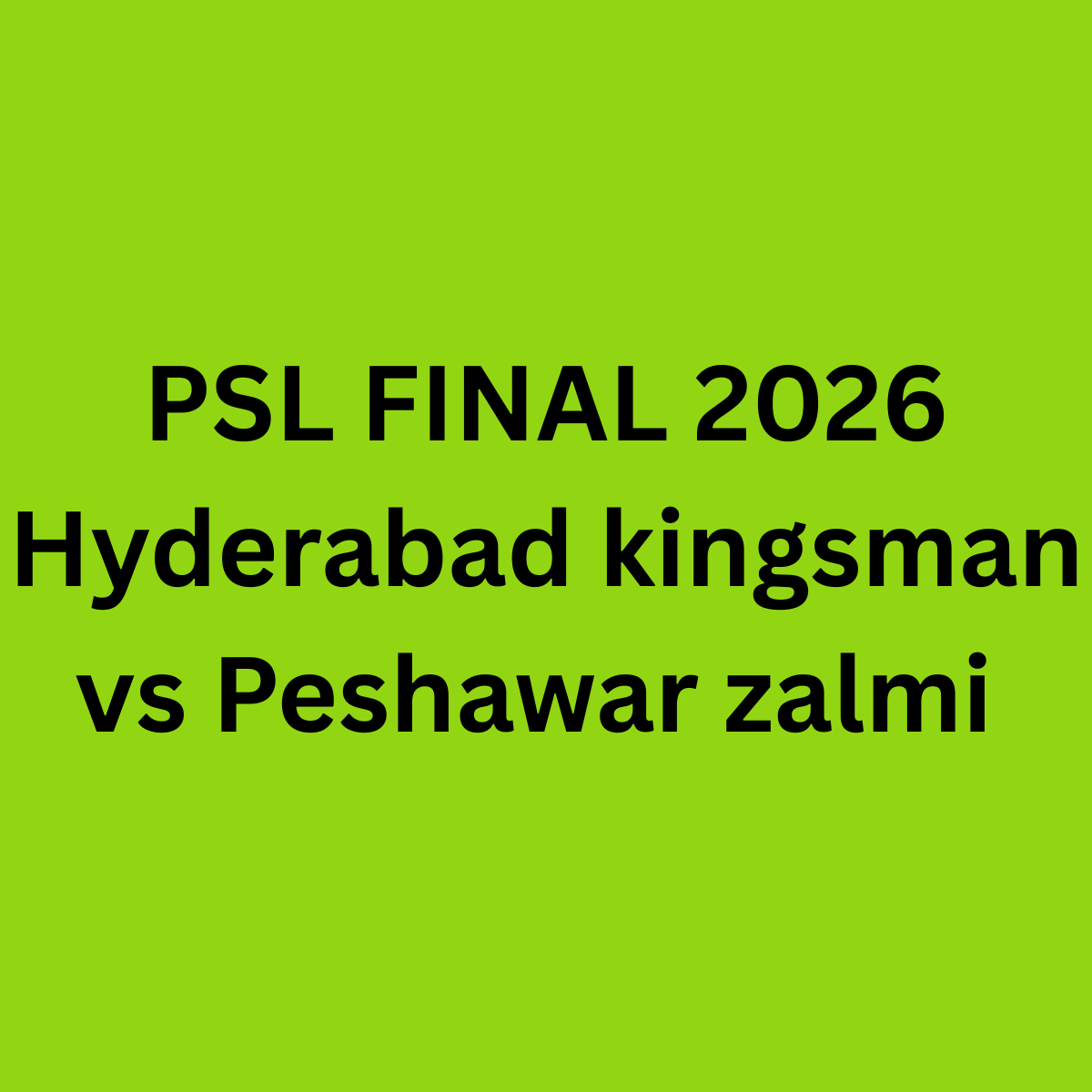 PSL FINAL 2026 HYK VS PES 